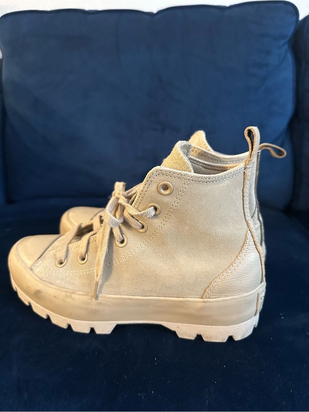 Tan Platform Converse